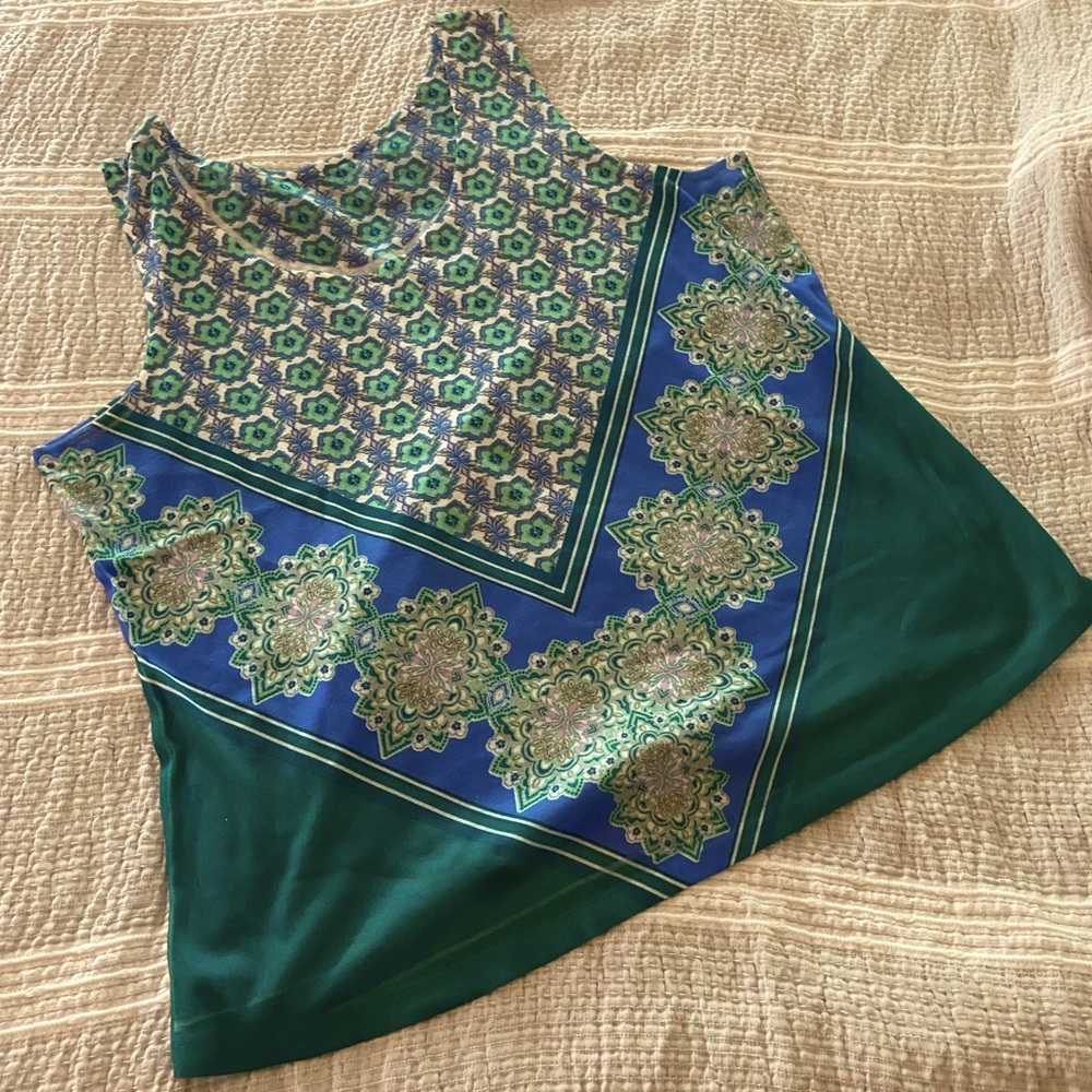 Tank with silk poncho